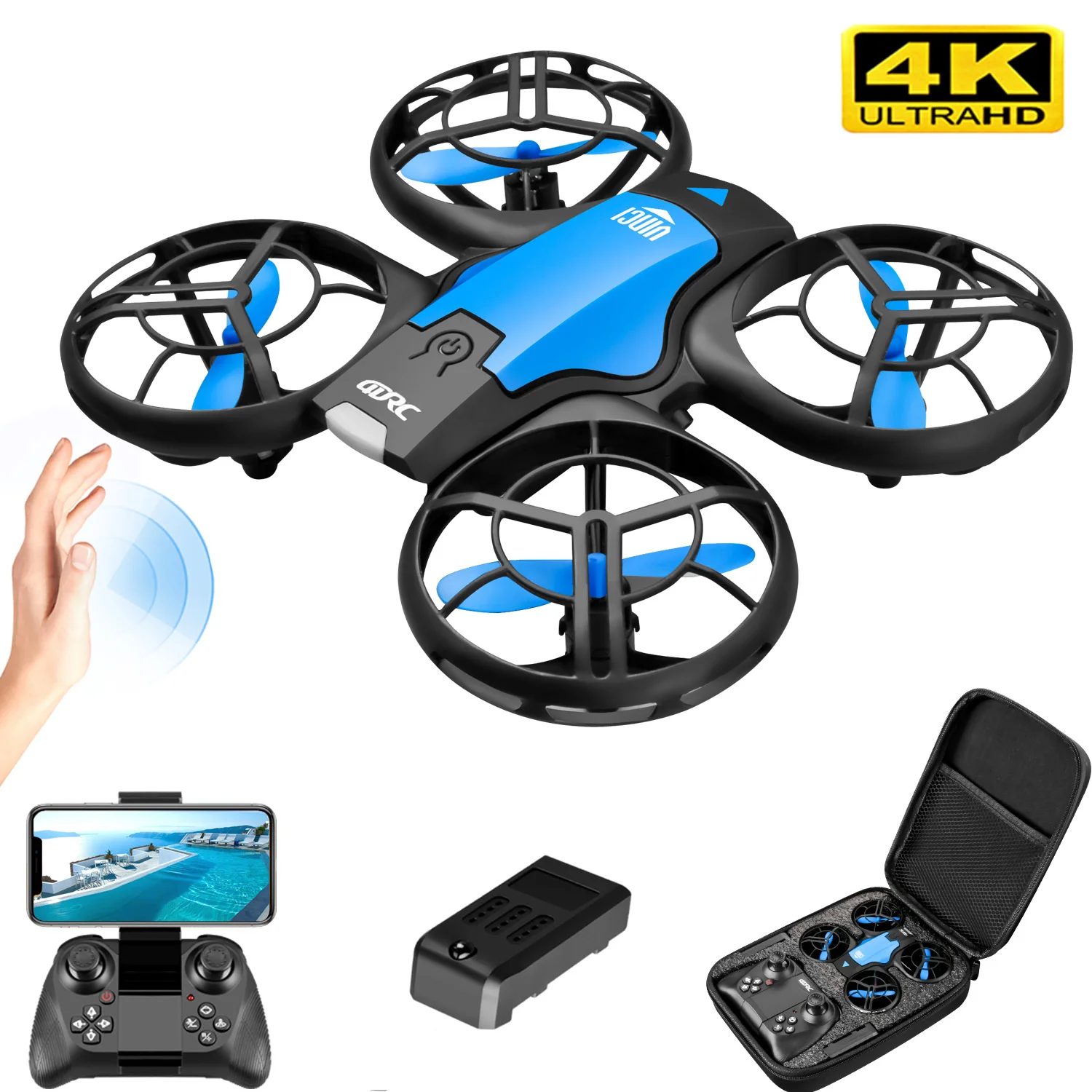 Новый мини-дрон V8 с камерой 4 – обзор и цена Drone Kit Professional